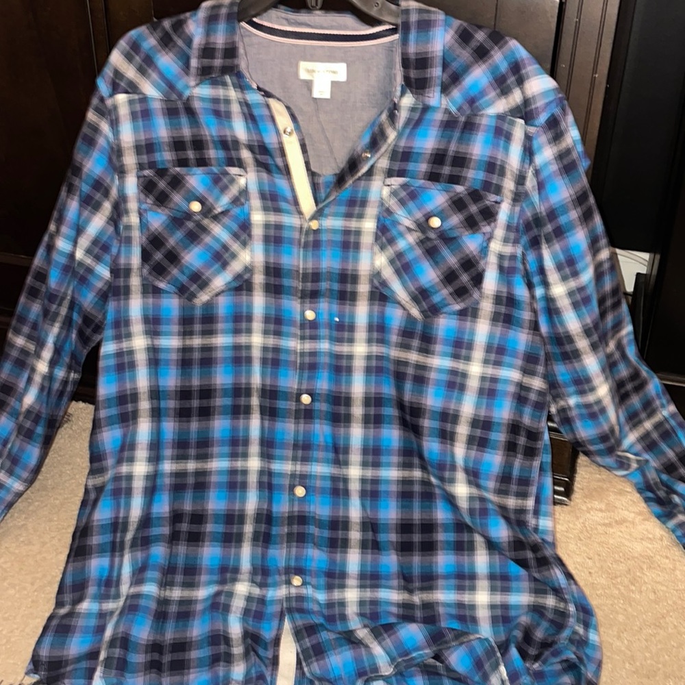 Sun And Stone Plaid Button Down - image 1